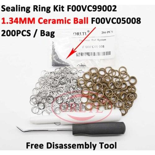 Repair Sealing Ring F00VC99002 Size 1.34MM Ceramics Balls F00VC05008 For Common Rail Injector 0445110275 0445120090 0445110059