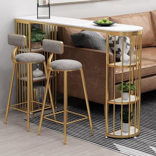 Nordic Restaurant Counter Bar Stool Home Furniture Bar Chairs Simple Modern Living Room High Table Chair Hotel Storage Cabinet