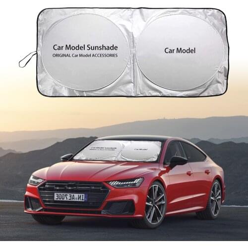 160x85cm For Mercedes Benz BMW Toyota Jaguar Volvo Mazda Citroen Parasol Coche Car Logo Window Sunshade Sun Shade Visor Cover