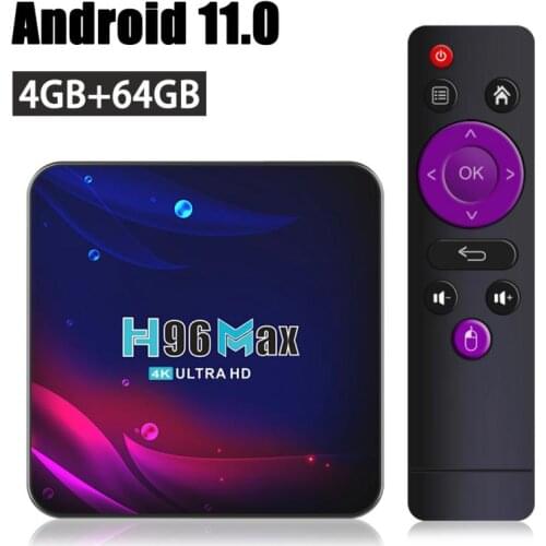 Android 11.0 TV BOX Google Voice Assistant 3D 4K HDR Video TV Receiver WiFi 2.4G&5.8G Bluetooth TV Box H96 MAX V11 Set Top Box