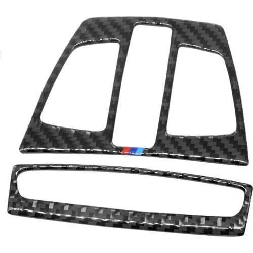 Carbon fiber For BMW Reading light panel Epoxy sticker real carbon fiber car interior panel light Automotive Interior Stickers