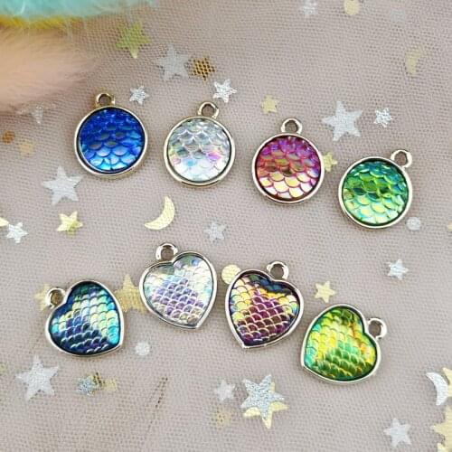 10Pcs/set Bling Heart Rhinestone Charms Geometric Crystal Pendant for Making DIY Earrings Necklaces Bracelet Jewelry Wholesale