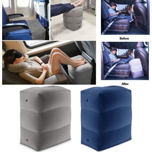 High Quality 3 Layers Inflatable Convenient Travel Airplane Rest Car Foot Cushion Useful Footrest Pillow Train K2I8