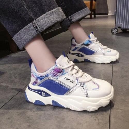 2021 Spring Designer Womens Platform Casual Shoes Fashion Chunky Sneakers Basket Femme Lace-Up Running Shoes Zapatillas Mujer