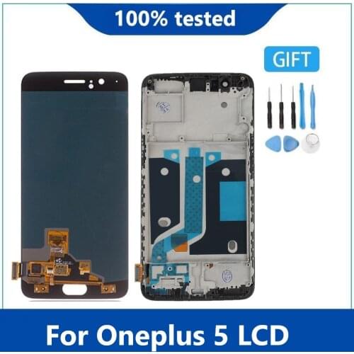 5.5"original OLED For Oneplus 5 LCD Display Touch Screen Digitizer Replacement For OnePlus Five A5000 LCD Screen With Frame
