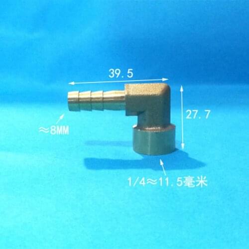 1/4" BSPP Female x 8mm Hose Barb Elbow Splicer Brass Hosetail Fitting Adapter Coupling Water Gas Fuel