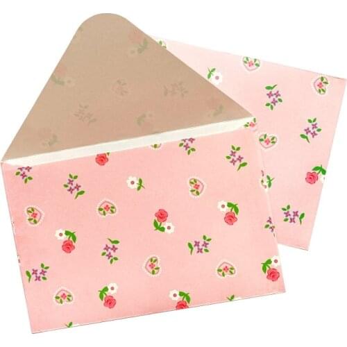 10pcs Pink Gift Envelope floral envelope Wedding invitations Stationery open for girls Decorative 16*11cm
