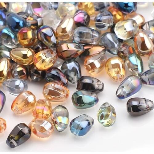 100Pcs New Glass Drop Bead Smooth 6x9mm Small Crystal Teardrop Pendant For DIY Making Charms Jewelry Necklace Earing Accessoires