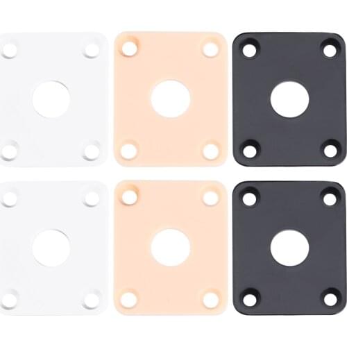 2pcs Guitar Output Jack Socket Square Plastic Plates for LP Guitar Bass