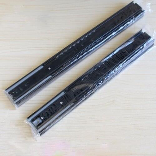 2 Pcs Ball Bearing Side Mount Drawer Slides Mute Soft Close Rail Rack Hardware AUG889