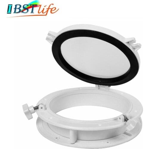 215mm Marine Boat Yacht RV Porthole ABS Plastic Round Hatches Port Lights Replacement Windows Port Hole Opening Portlight