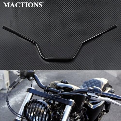 22mm/25mm Motorcycle Black Tracker Handlebars Drag Z Bars Hand Bar Grips For Harley Sportster XL For Yamaha For Honda Universal