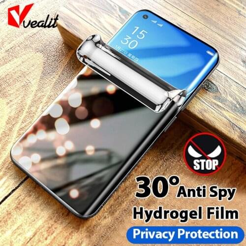 Anti Spy Privacy Hydrogel Film for OPPO Reno 6 5 4 Lite Find X3 X2 Neo Screen Protector for Realme X7 Pro Ultra no glass