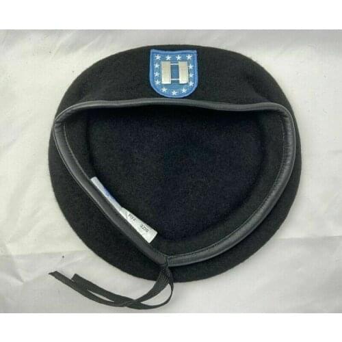 Us Army Infantry Regiment Black Wool Beret OfficerS Captain Rank Military Hat Military Store