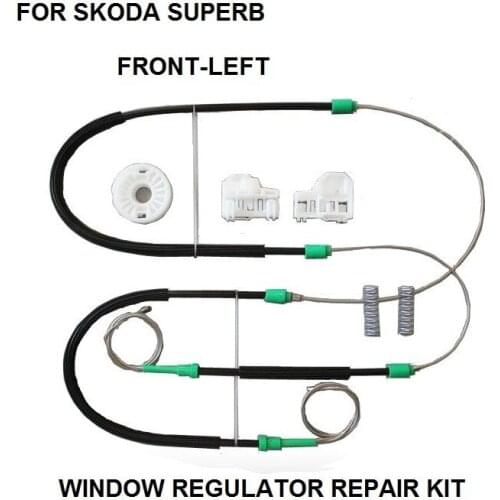 CAR ELECTRIC WINDOW REGULATOR REPAIR KIT FOR SKODA SUPERB WINDOW REGULATOR FRONT-LEFT SET 2001-2009