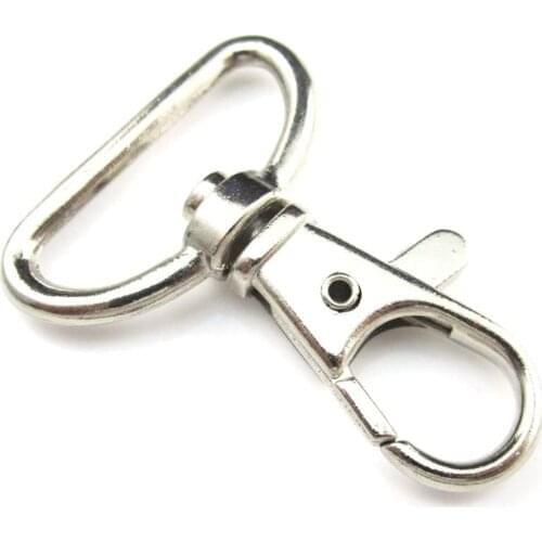 ZENTEII 25mm Keychain Swivel Lobster Clasp Clips Hook Key Chain Handbag Strap Split Key Ring For Bag Belt Keychains