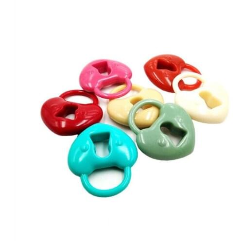 10pcs/lot New Acrylic Heart Lock Beads Charms Connectors for Diy Earrings Bracelet Necklace Pendant Hangings Jewelry Accessories