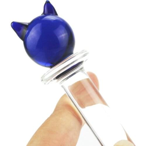 Candiway Cat glass Anal Plug sex Products Butt Plug Dildo bullet G spot Prostata Massager Adult Gay Sex Toys for Men Women