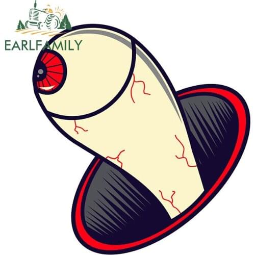 EARLFAMILY 13cm x 12.2cm For All Seeing Eye Car Stickers Refrigerator Decal Vinyl Material Waterproof Sunscreen Decoration