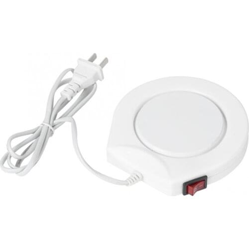 250V Electric Warm Cup Milk Coffee Tea Warmer Heat Cup White Electric Powered Cup Warmer Heater Pad Coffee Tea Milk Mug