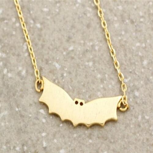 Animal necklace Simple bat pendant necklace plated necklace clavicle necklace for women and color