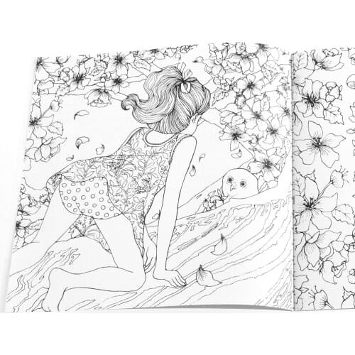 Time Travel Adult Version English Graffiti Coloring Book Kids Painting Books