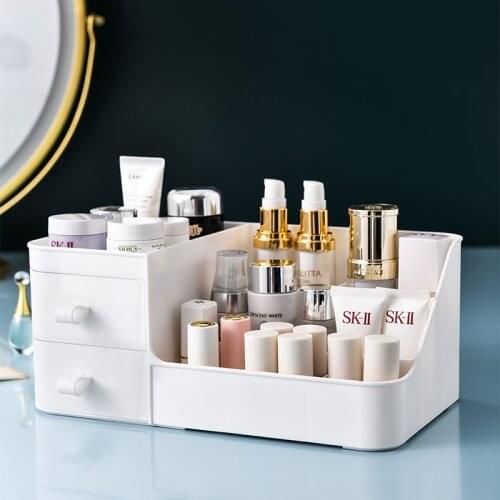 Creative Desktop Cosmetic Storage Box Household Drawer Plastic Jewelry Storage Finishing Box Makeup Tool Lipstick Storage Rack