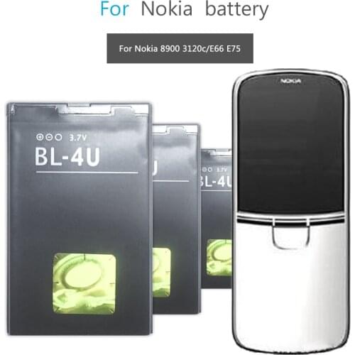 1000mAh BL-4U BL4U BL 4U Li-ion Phone Battery for Nokia 3120c 5250 206 515 5330 5530XM XpressMusic 5730 6212c Bateria Batteries