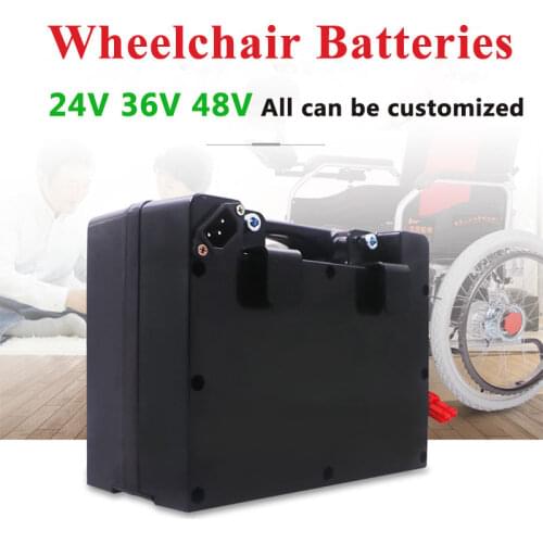 Electric wheelchair lithium ion battery 36V 48V 24V 25Ah 30Ah 40Ah 50Ah for Golf trolleys Outdoor headlamp+5A Charger