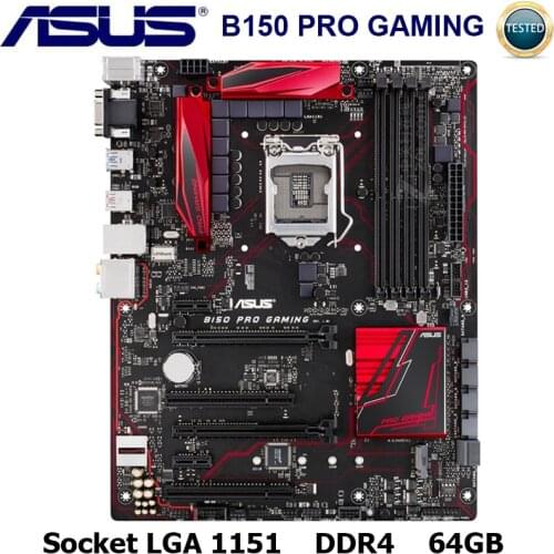 Socket LGA 1151 Asus B150 PRO GAMING Motherboard Core i7/i5/i3 DDR4 64GB Intel B150 Desktop B150 Mainboard 1151 PCI-E 3.0