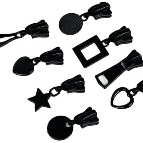 Meetee 5pcs 3# 5# 8# 10# 15# 20# Zipper Sliders for Resin Zip Down Jacket Tent Zippers Head Puller DIY Clothing Repair Accessory