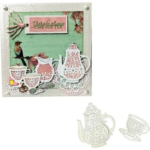 Teapot Metal Cutting Dies for Scrapbooking Mold Cut Stencil Handmade Tools DIY Card Make Mould Model Craft Decoration New 2021