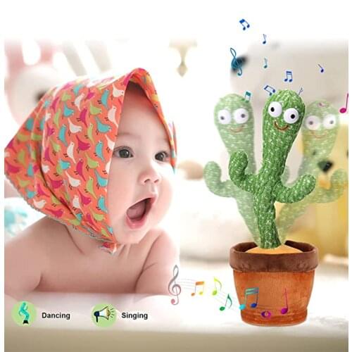 Lovely Talking Toy Dancing Cactus Doll Speak Talk Sound Record Repeat Toy Kawaii Cactus Toys Children Kids Education Toy Gift