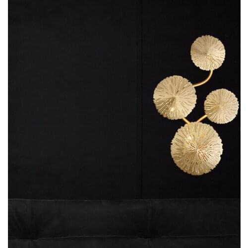 Nordic Luxury Wall Lamp Lotus Leaf Art Wall Lights For Bedside Lamp Living Room Bar Wall Sconces Modern Home Deco Light Fixtures