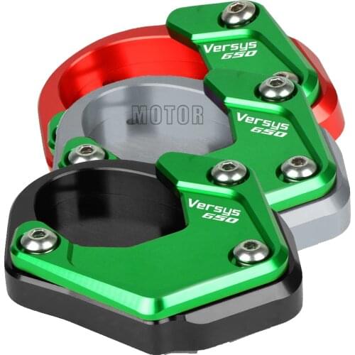 For Kawasaki Versys650 Moto Side Stand Enlarge Plate Kickstand Extension 2010 2011 2012 2013 2014 2015 2016 2017 2019 Versys 650