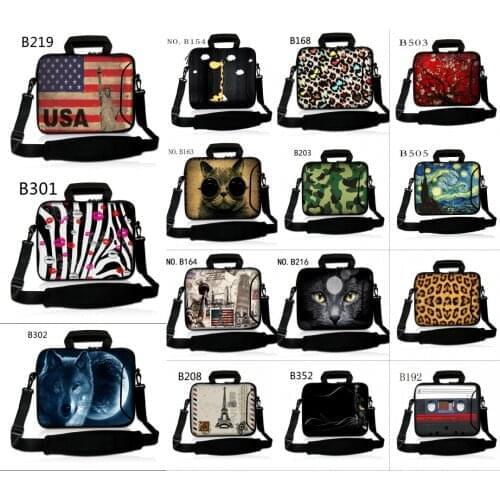Portables Bag Messenger Handle 10/12/13/14/15/17/13.3/11.6/14.1 Inch Notebook Briefcase W Shoulder Strap Carry Case
