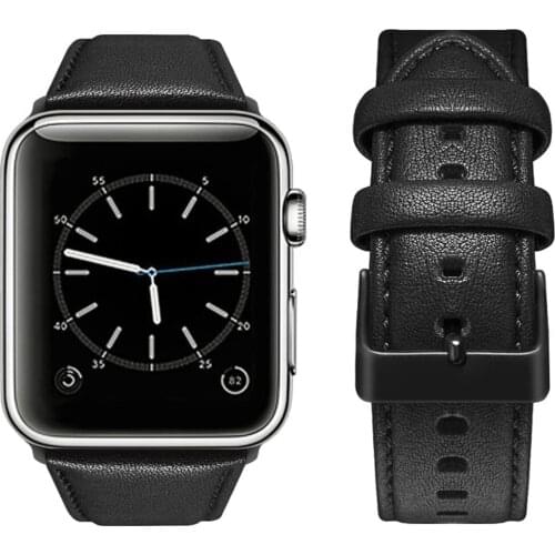 Genuine Leather Bands for iwatch Apple Watch band 44mm 42mm 40mm 38mm strap Series 5 4 3 2 correa for apple watchband pulseiras