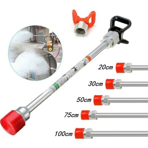 20/30/50/75/100cm Airless Sprayer Extension Rod Airless Paint Spray Gun Tip Extension Pole Fits Spray Guns Tool Part Nozzle Seat