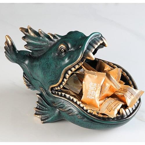Resin Decoration Crafts Lantern Fish Dinosaur Jewelry Living Room Creative Decoration Wine Cabinet Shoe Cabinet Entrance