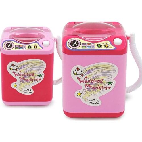 [Funny] Play house toys Simulated mini electric washing machine toy Real can wash mini clothes Safe material kids baby gift toy