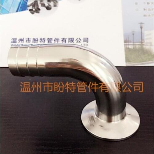 1.5" Tri Clamp X 19mm-119mm OD Hose Barb with 90* Bend, Sanitary Pipe fittings