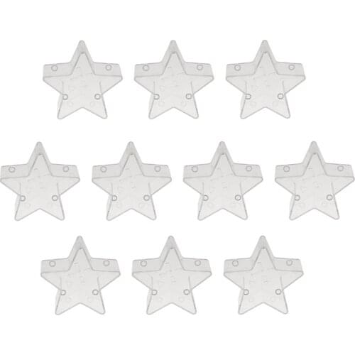 10x Plastic Tealight Cups Cute Star Candle Mold Wax Containers