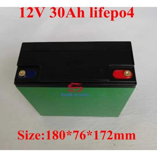 12v 30Ah lifepo4 battery pack High drain lifepo4 12v 30ah battery case BMS for Energy Storage Outdoor + 5A Charger