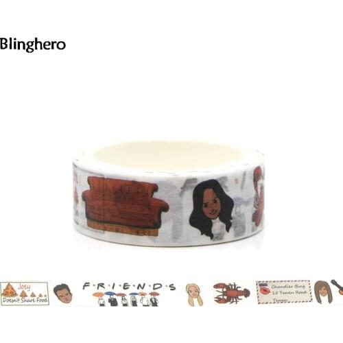 20pcs/lot Blinghero Friends 15mmX5m Decorative Washi Tape Funny Adhesive Tape Diy Masking Tape Printing Tapes BH0003