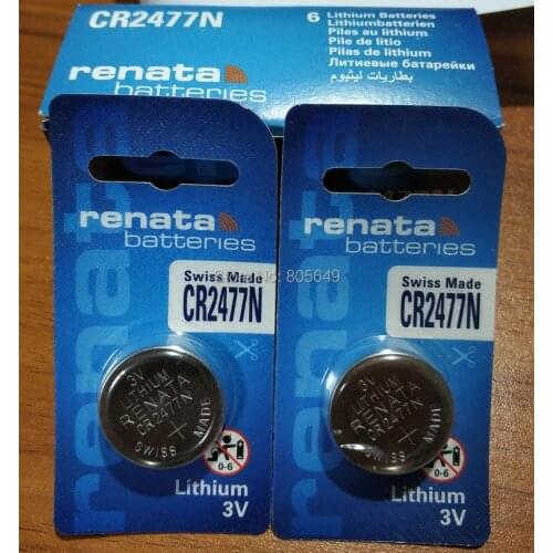2X 100% brand new renata 2477N CR2477 CR 2477N 3v Lithium Battery button Car remote control battery