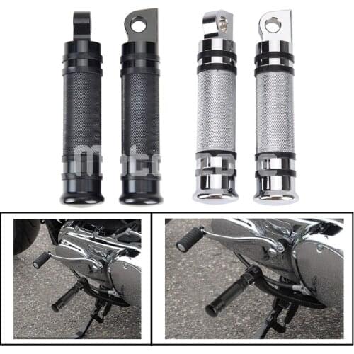 2x Male Mount Motorcycle CNC Aluminum Foot Pegs Footrest For Harley Sportster Iron Touring Custom Dyna Fat Bob Softail Fat Boy