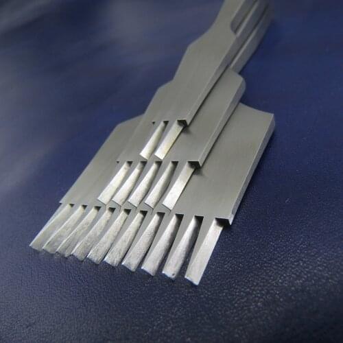 3pcs/lot 2/5/10 teeths DIY Leather oblique Row Punching Tool 2.7/3/3.385/3.85mm Spacing Hole Punches Lacing Stitching