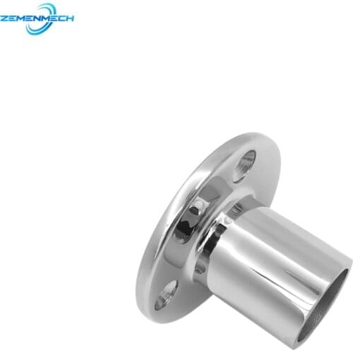 316 Stainless Steel 90 Degree Marine Boat Hand Rail Fitting Round Stanchion Base For Pipe 32mm Yacht Accessories Hardware Hot
