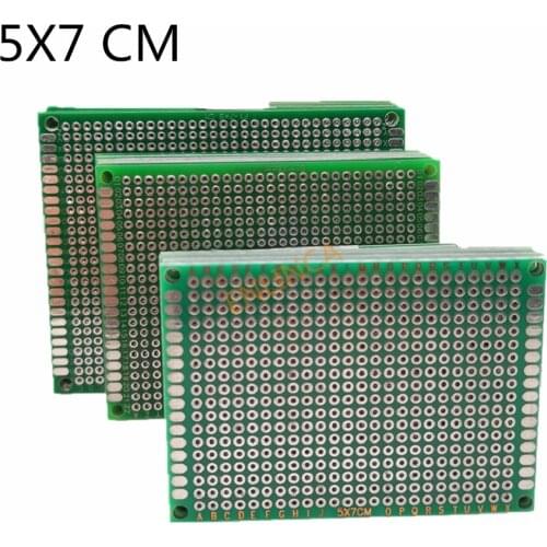 5Pcs 5x7cm Blue Double Side Prototype PCB Board 70x90mm Universal Printed Circuit Board For Experimental PCB Plate
