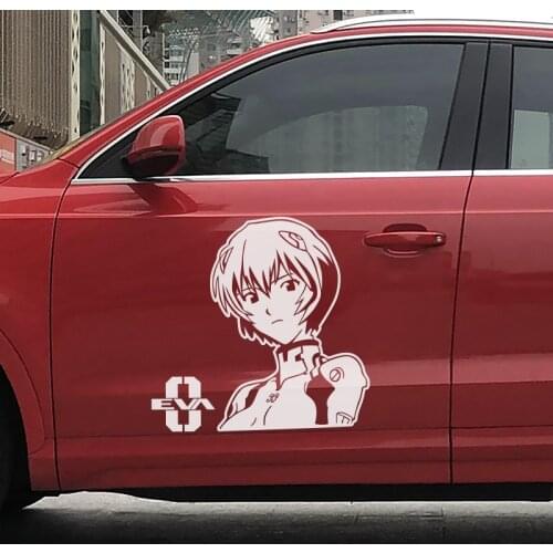 Car Styling Vinyl Decals Auto Door Window Tail Sticker for Classic Anime Cartoon Robot 0 Machine AYANAMI REI